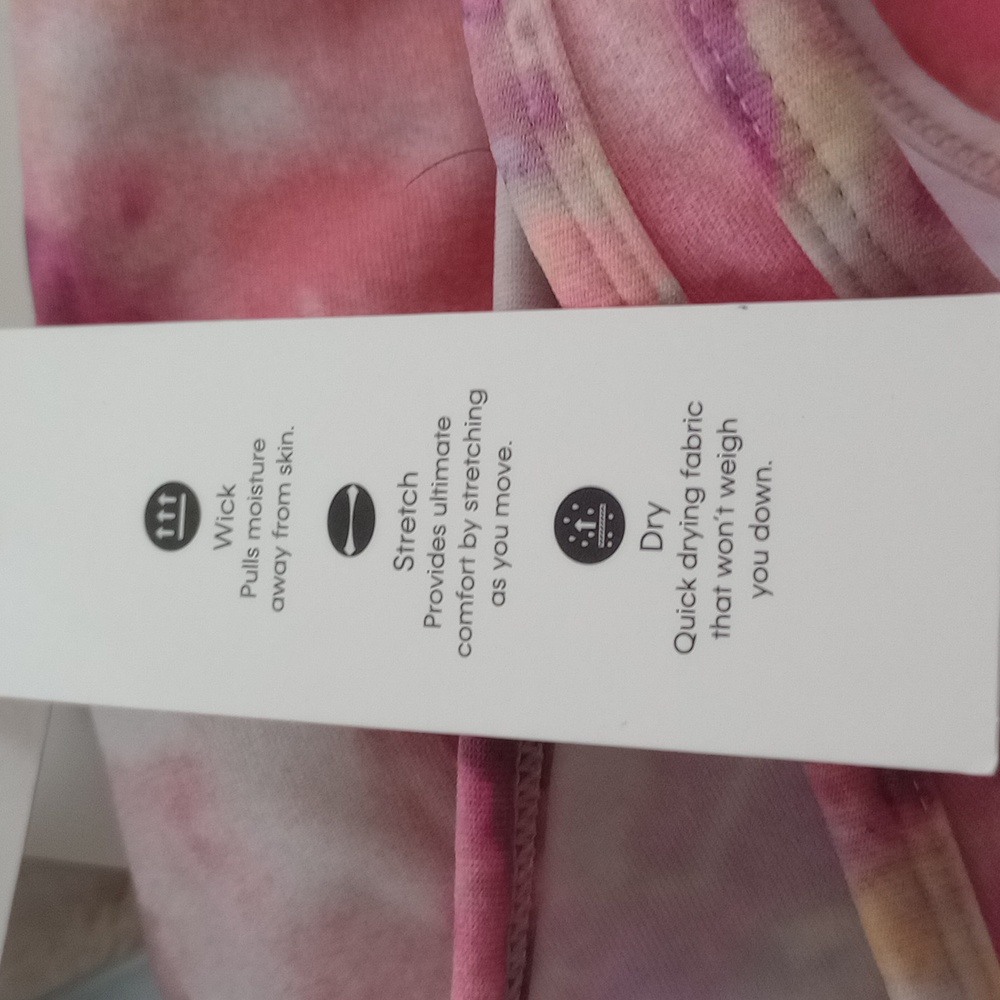 🥰3/$25 NWT CALVIN KLEIN PERFORMANCE Pink and Purple Tie-Dye Sports Bra - Picture 6 of 6